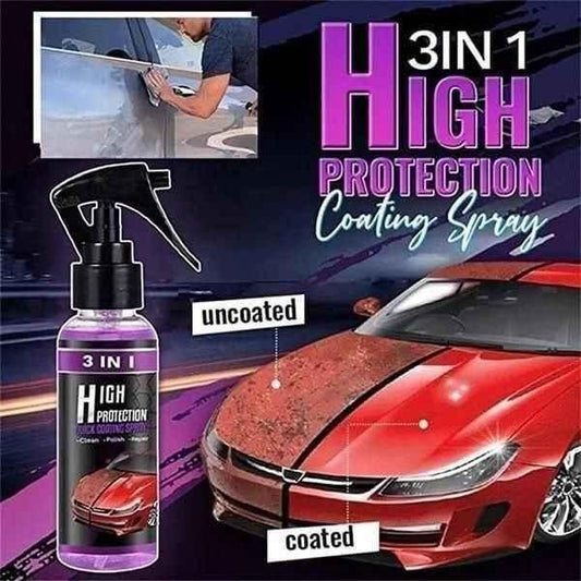 3 in 1 High Protection Quick Car Ceramic Coating Spray - Car Wax Polish Spray (Pack of 2) - Cheap bazar