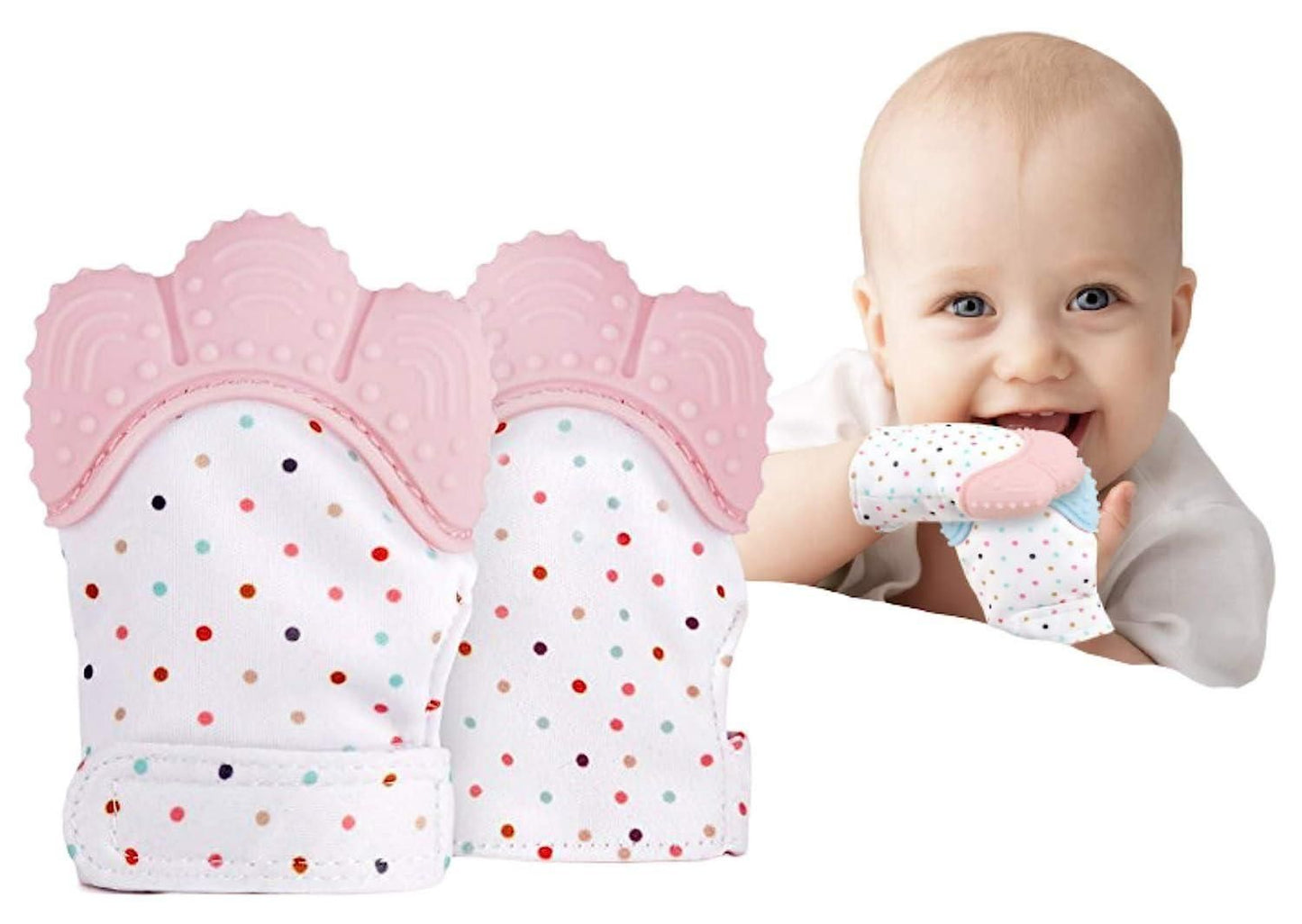 Silicone Self Soothing Teether Gloves Toy for Babies - Cheap bazar