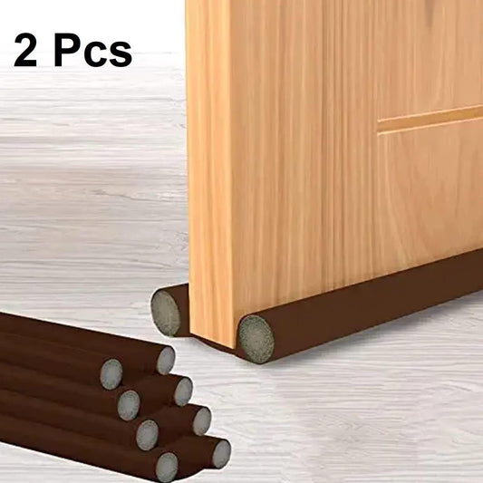 Door Protector- Door Draft Fabric Cover Guard Door Gap Sealer  Protector Door Mounted Door Stopper Door Mounted Door Stopper Sound-Proof Reduce Noise Waterproof - Brown (Pack Of 2) - Cheap bazar