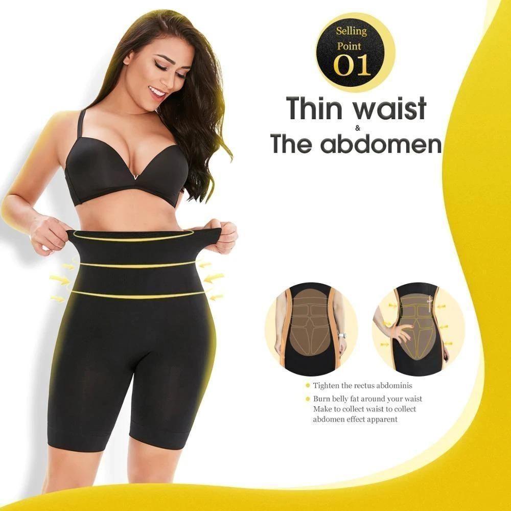 4-in-1 Shaper - Quick Slim Shape Wear Tummy, Back, Thighs, Hips - Black/Efffective Seamless Tummy Tucker - Cheap bazar