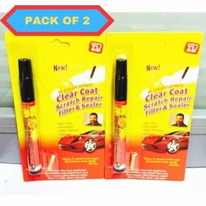 UV Sunlight Activated Clear Coat Scratch Remover Pen (Pack of 2) - Cheap bazar