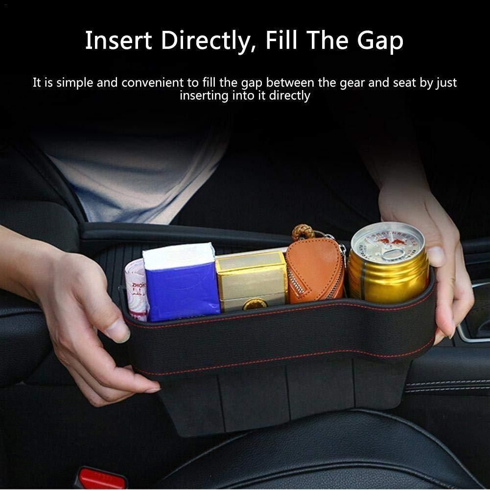 Seat Pockets PU Leather Car Console Side Organizer with Assorted Colour Pack of 2 - Cheap bazar