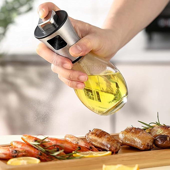 Oil Sprayer for Cooking, Refillable Stainless Steel Oil Dispenser