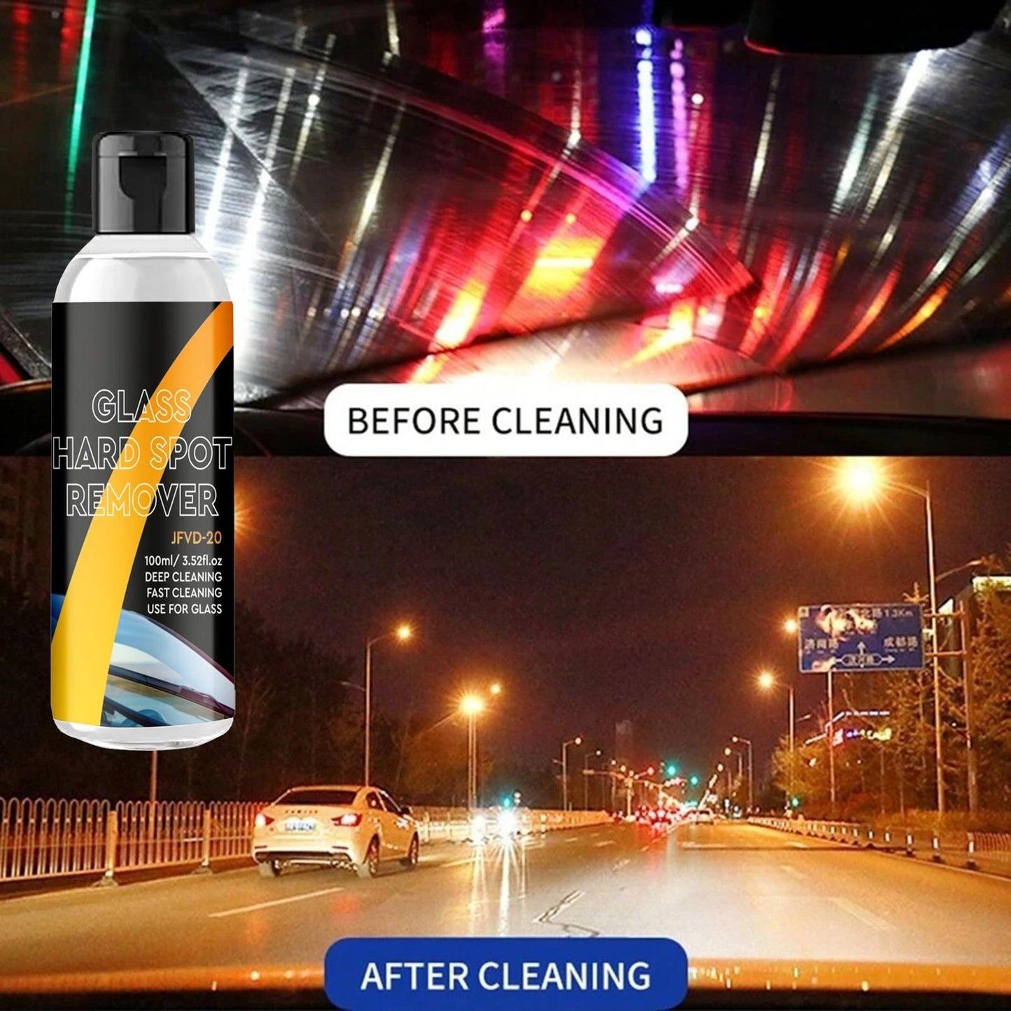 Car Glass Oil Film Cleaner (Pack of 2) - Cheap bazar