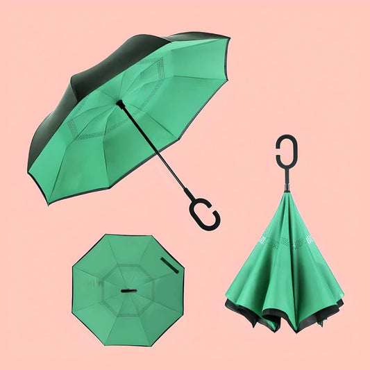 Double Layer Inverted Reversible Umbrella (Multicolor) - Cheap bazar