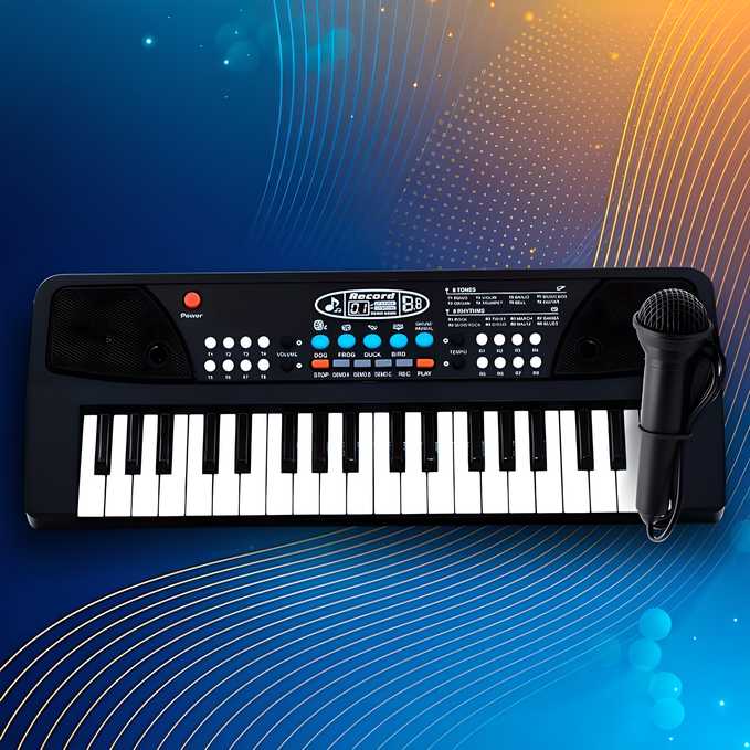 37 Keys Piano Keyboard Toy with Microphone, USB Power Cable & Sound Recording Function Analog Portable Keyboard - Cheap bazar