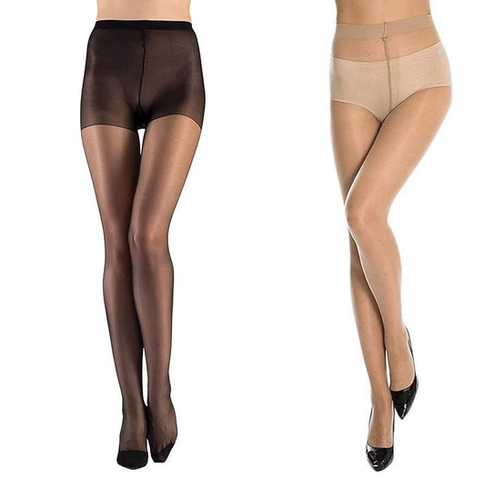 Women's Lycra Blend Solid Pantyhose Stocking Pack Of 2 - Cheap bazar