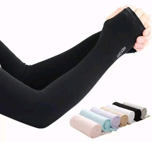 Women's Cotton/Nylon Full Hand Arm Sleeve Gloves - Cheap bazar