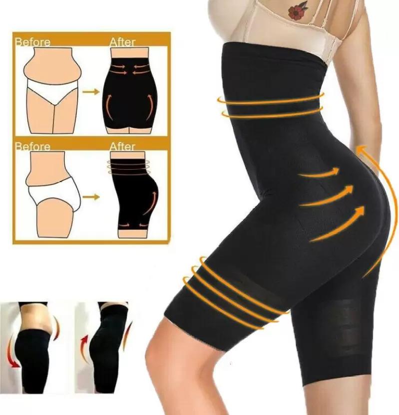 4-in-1 Shaper - Quick Slim Shape Wear Tummy, Back, Thighs, Hips - Black/Efffective Seamless Tummy Tucker (Assorted Colour) - Cheap bazar