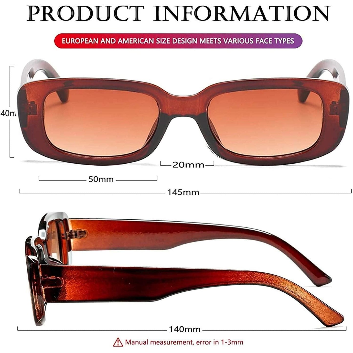 Unisex Square Frame Sunglasses