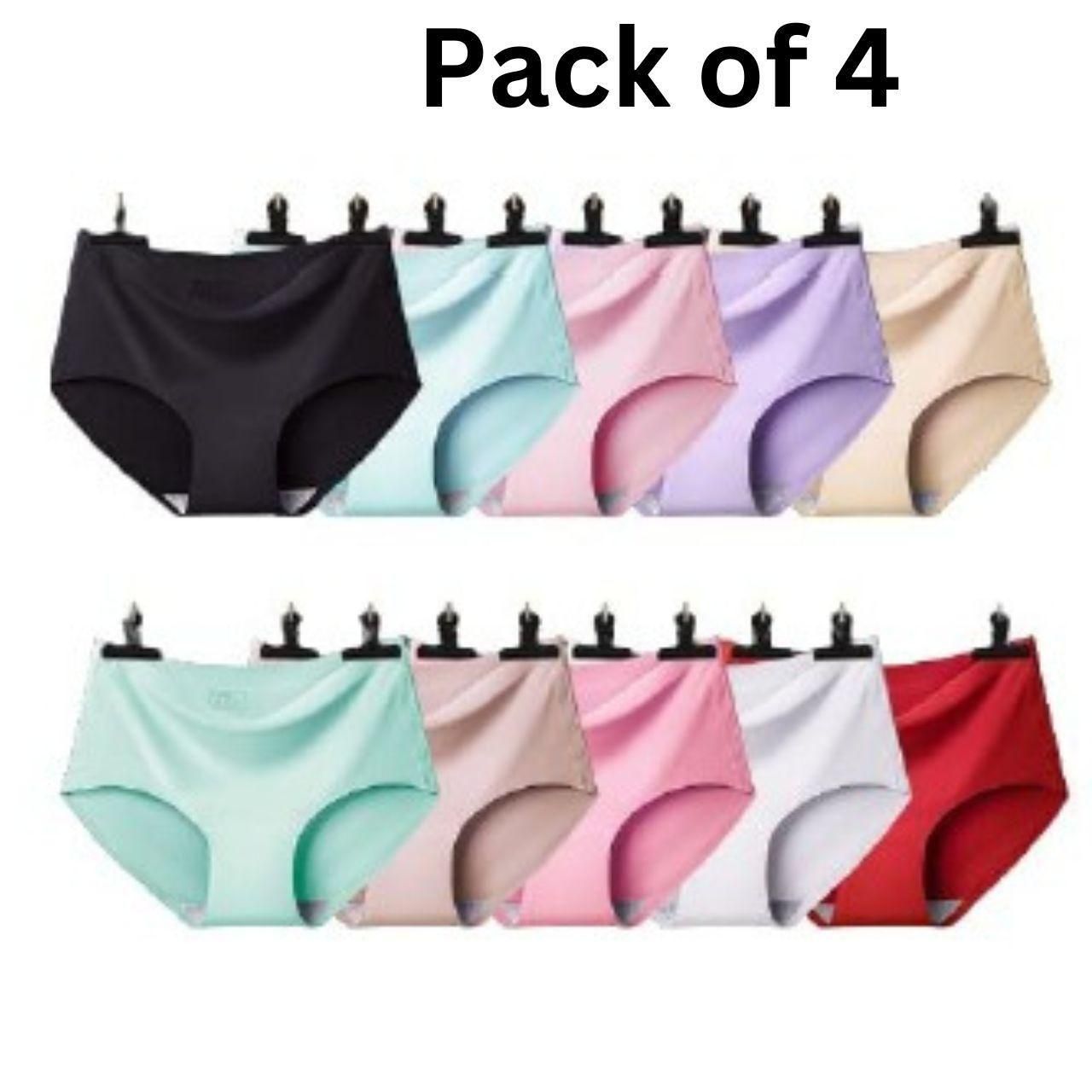 Women's Seamless Underwear for Women (Multicolor) (Pack of 4) - Cheap bazar