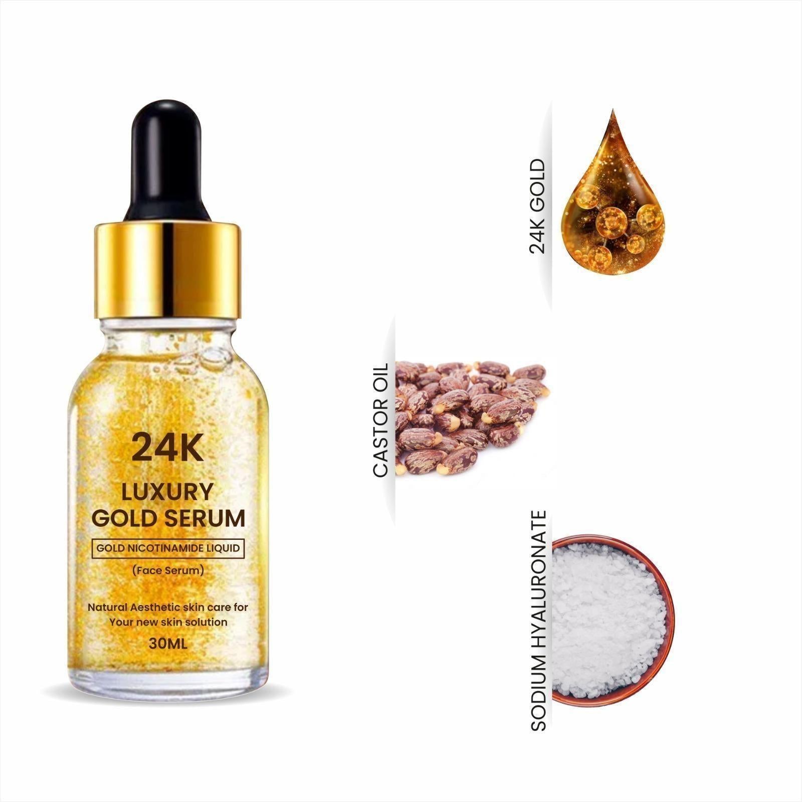 24K Gold Face Serum (Pack Of 2) - Cheap bazar