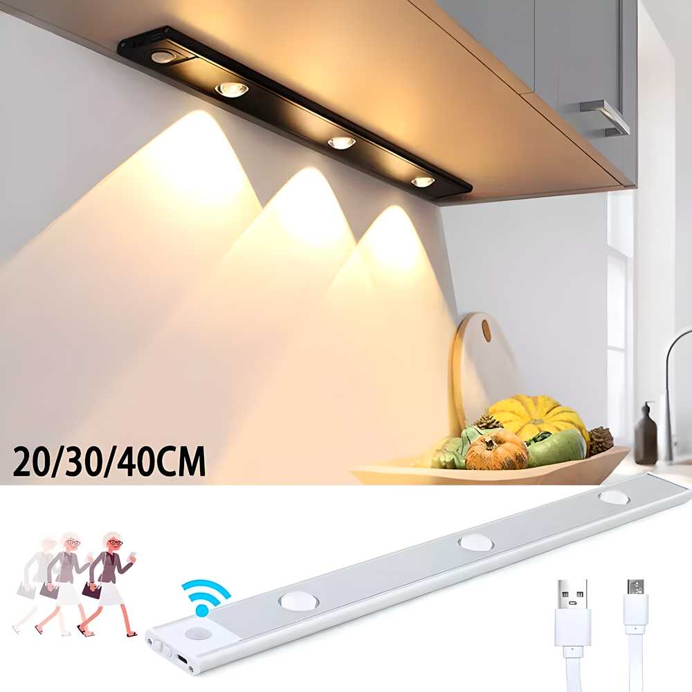 LED PIR Motion Sensor Cabinet  With USB Rechargeble - Cheap bazar