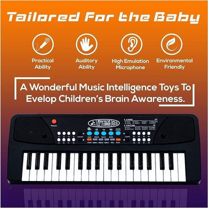 37 Keys Piano Keyboard Toy with Microphone, USB Power Cable & Sound Recording Function Analog Portable Keyboard - Cheap bazar