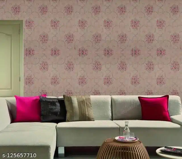 PVC Wallpaper for Home (Multicolor, 45x250 cm)